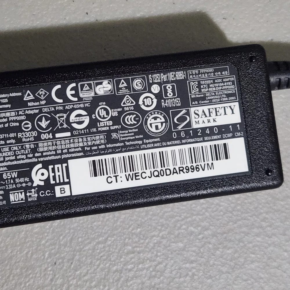 HP 65W AC Adapter Charger 756413-003 (PPP009D) – Excellent Condition